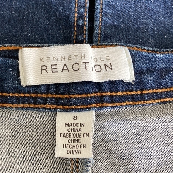 Kenneth Cole 10 pencil jean skirt blue pockets - Picture 9 of 11